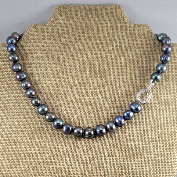 fstepka Jewelry - REAL 17" Black Pearl Necklace